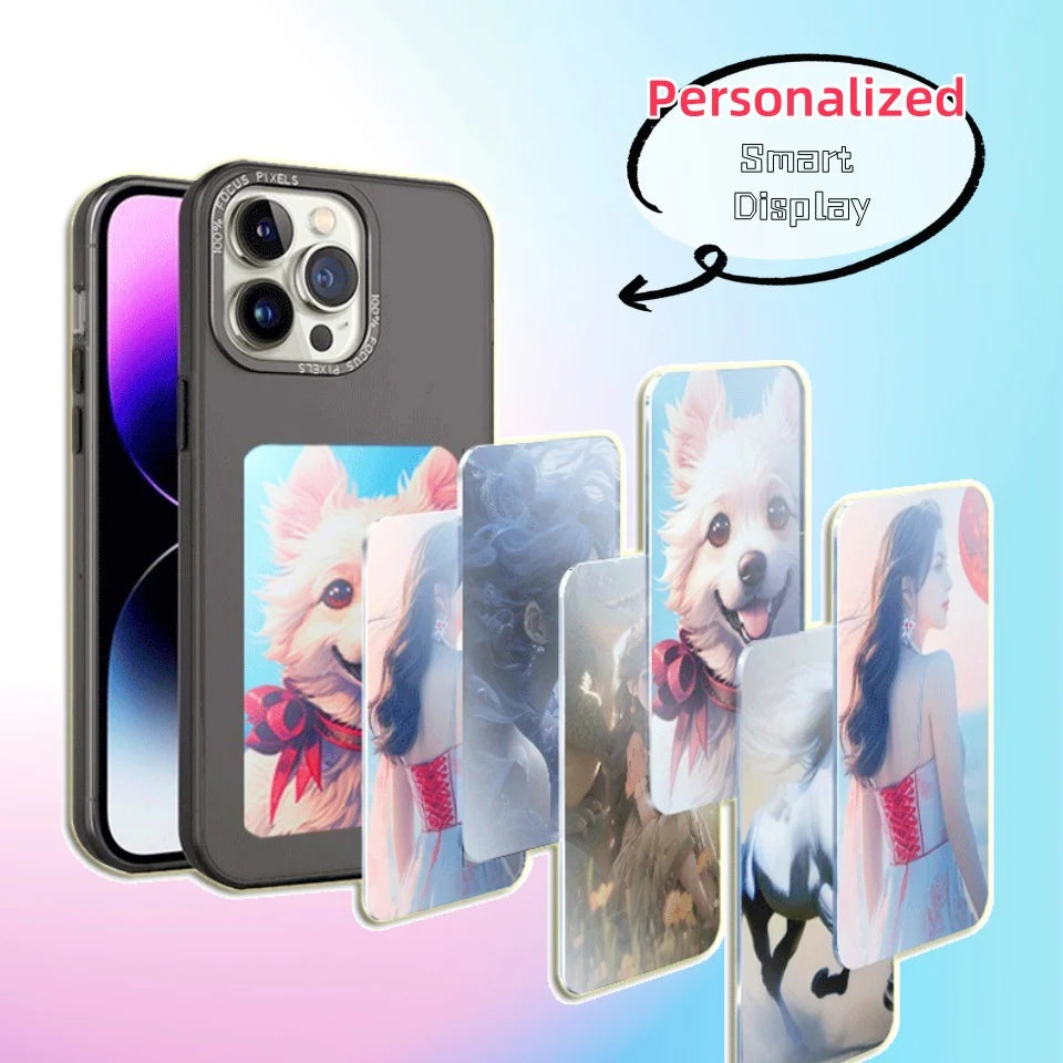 E-Ink Screen Phone Case Unlimited Screen Projection Personalized Phone Cover Battery Free New Designer Luxury Phone Case